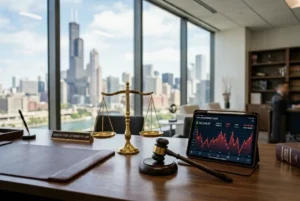 Chicago federal authorities seize $214 million in a major securities fraud case.
